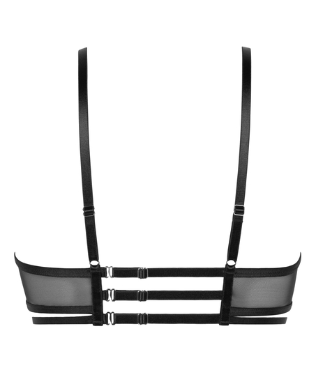 Upolstret Longline spile-BH Scarlett, Svart