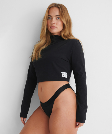 Lia HKM x NA-KD crop-topp, Svart