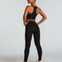 HKMX High waisted sømløs treningstights, Svart