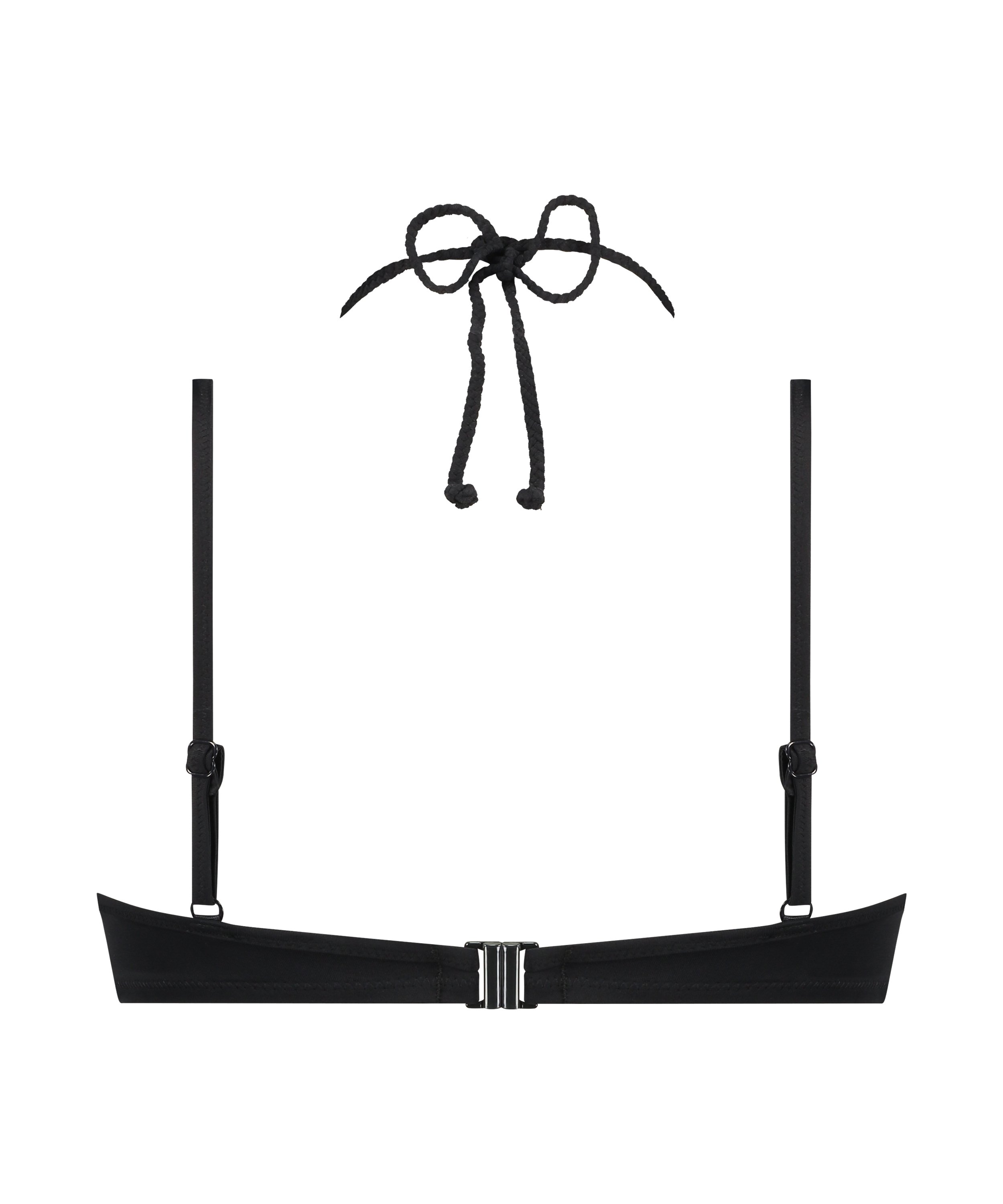 Luxe polstret bikinitopp med spiler, Svart, main