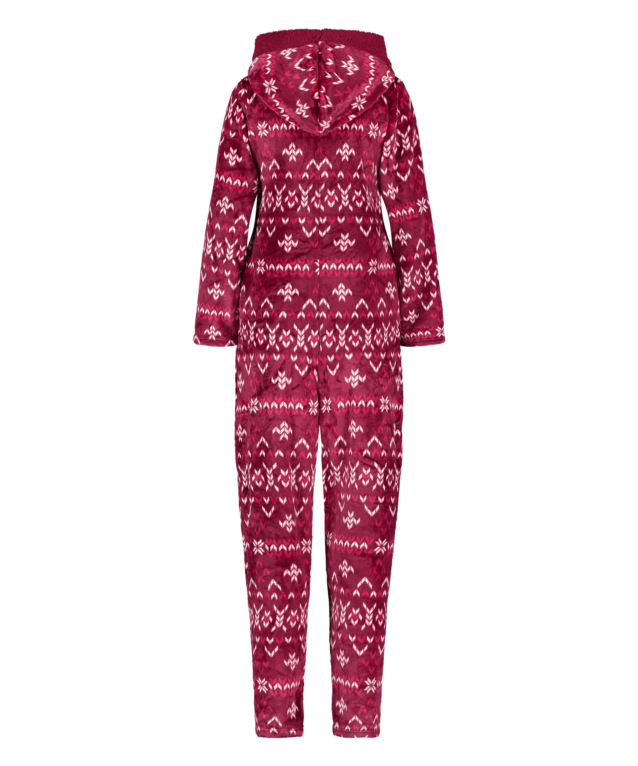 Flannel fleece onesie, Rød, main