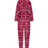 Flannel fleece onesie, Rød