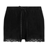 Velvet lace shorts, Svart