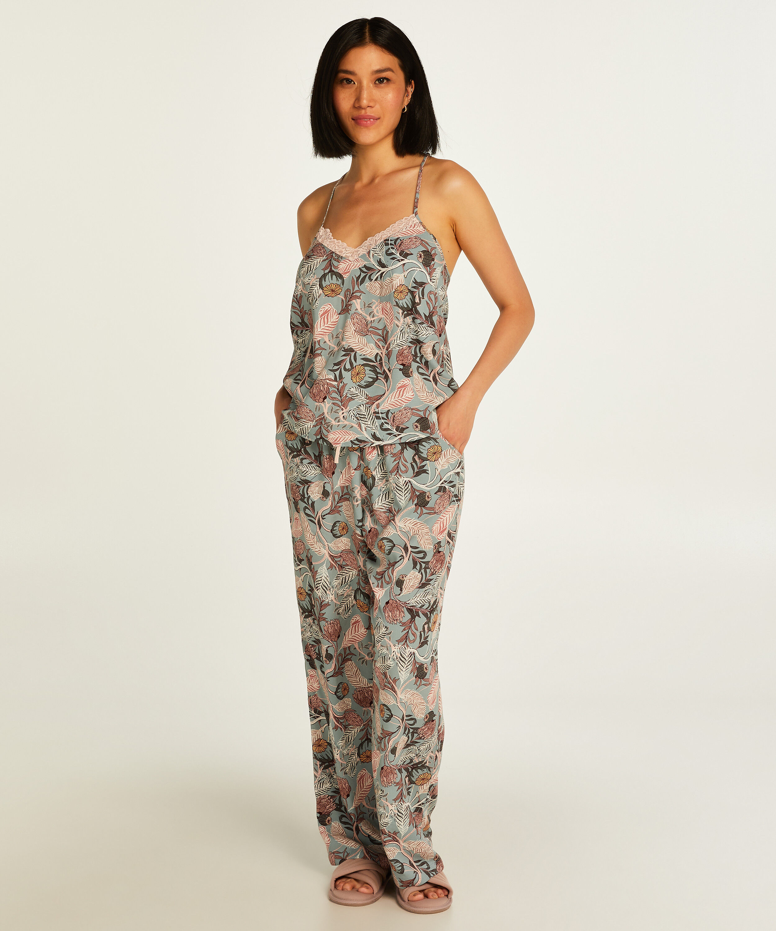 woven tapered Pyjama Pants, Gr&aring;