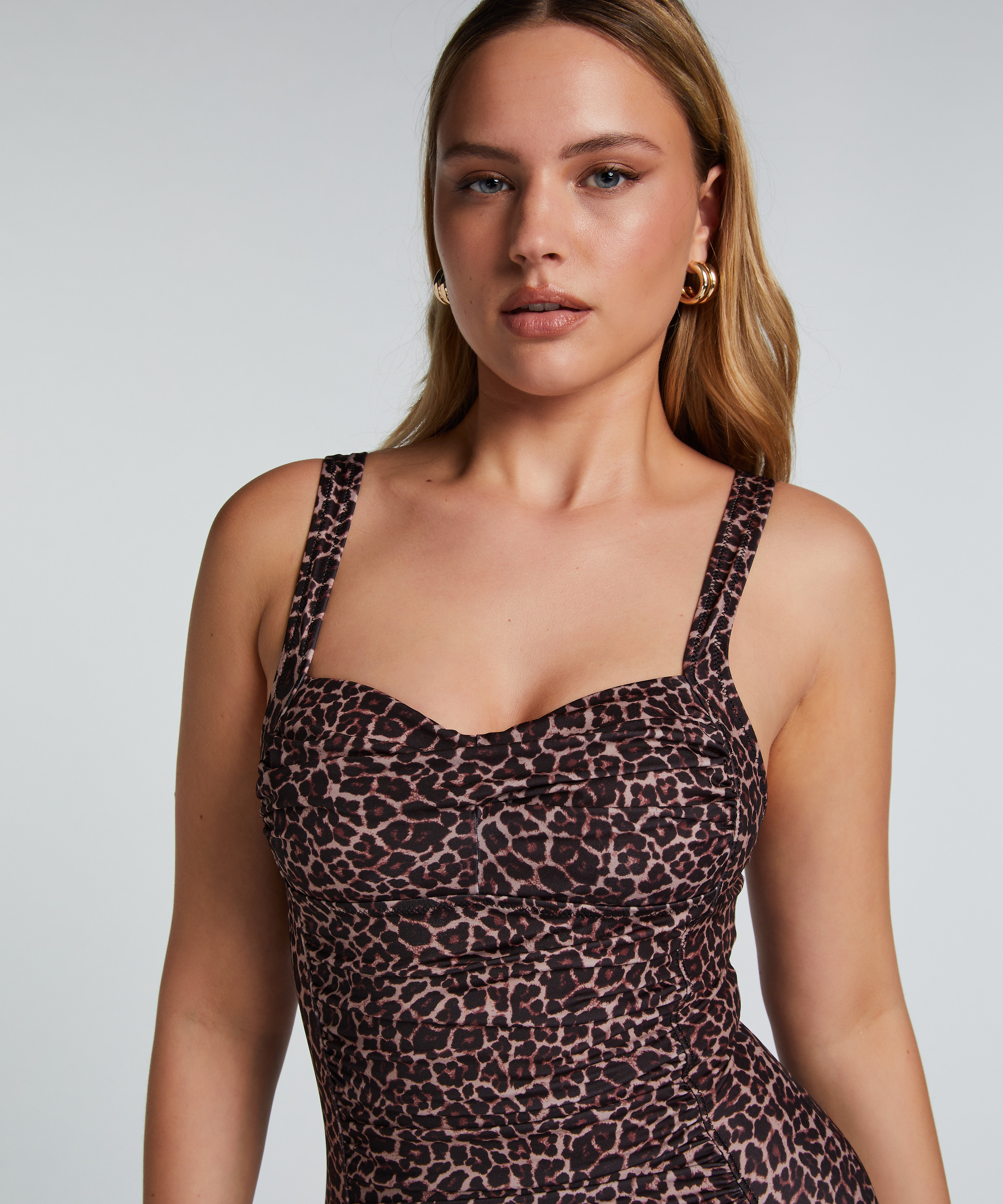 Leopard badedrakt, Brun, main