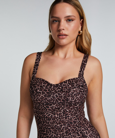 Leopard badedrakt, Brun