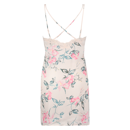 Vevd underkjole, Beige