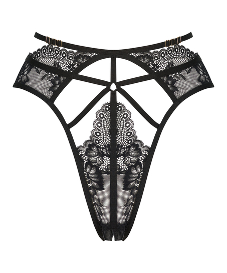 Brazilian med åpent skritt Roxanne, Svart