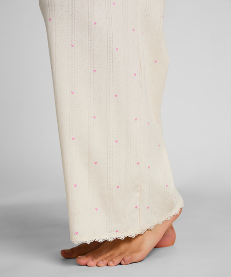 Pointelle Pant, Hvit