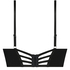 Vatterte longline push-up bøyle-bh Char, Svart