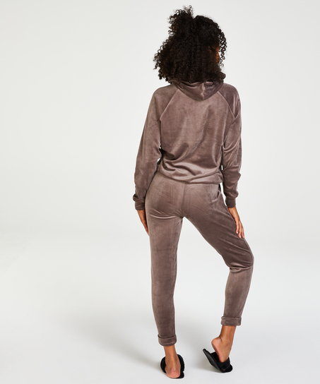 Hoodie Velours, Brun