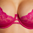 Polstret spile-BH med halve sk&aring;ler Ellie, Rosa