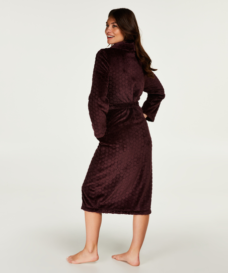 Langfleecet badekåpe, Rød