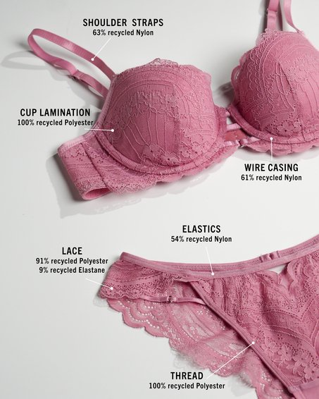 Brazilian-truse med h&oslash;y skj&aelig;ring Wies, Rosa