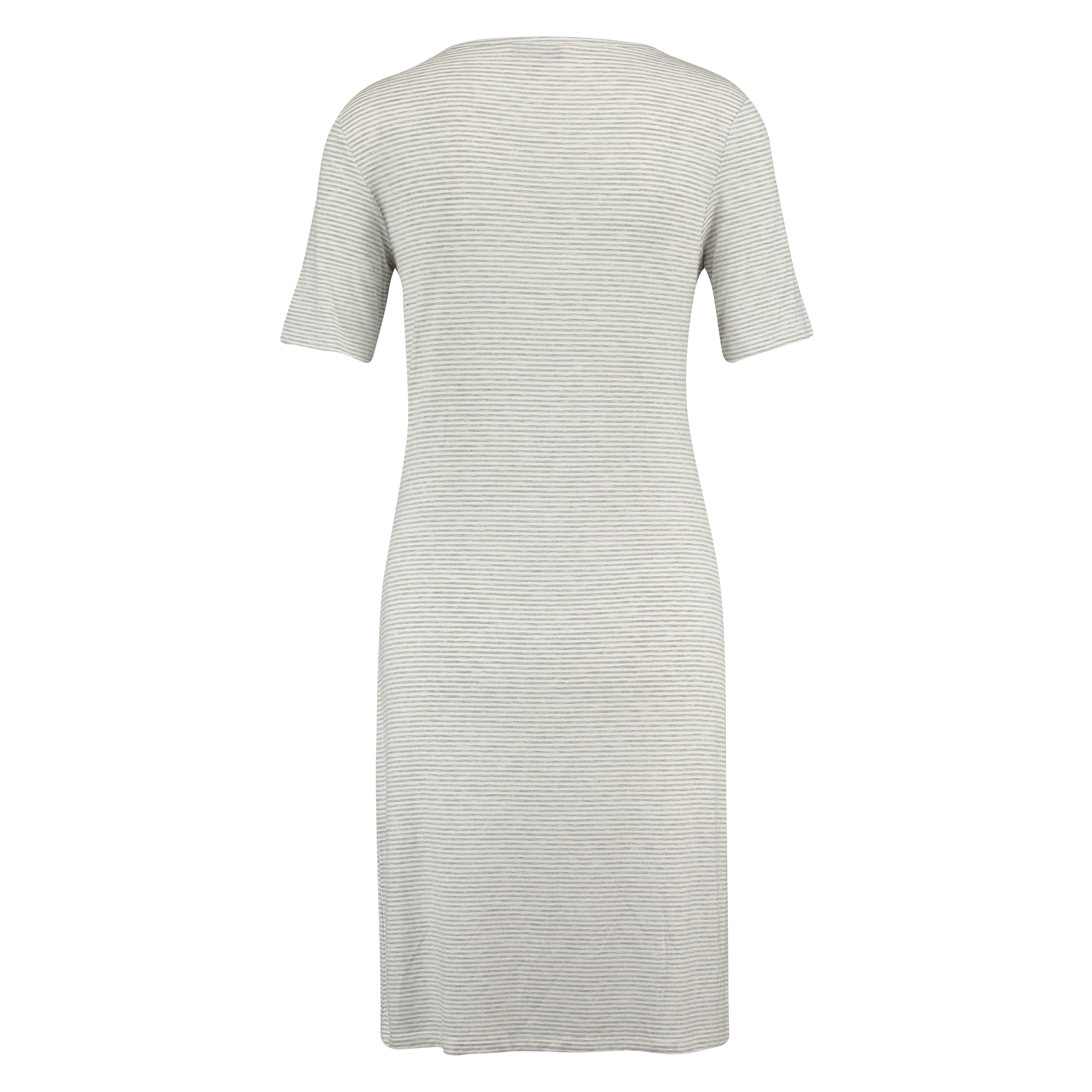 Nattskjorte med rund hals, Grå, main
