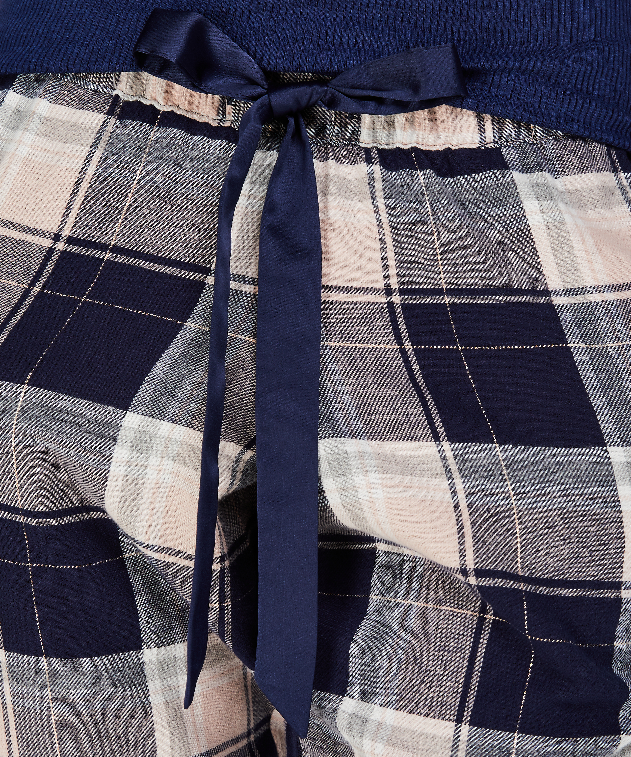 Check pysjamasbukser, Blå, main