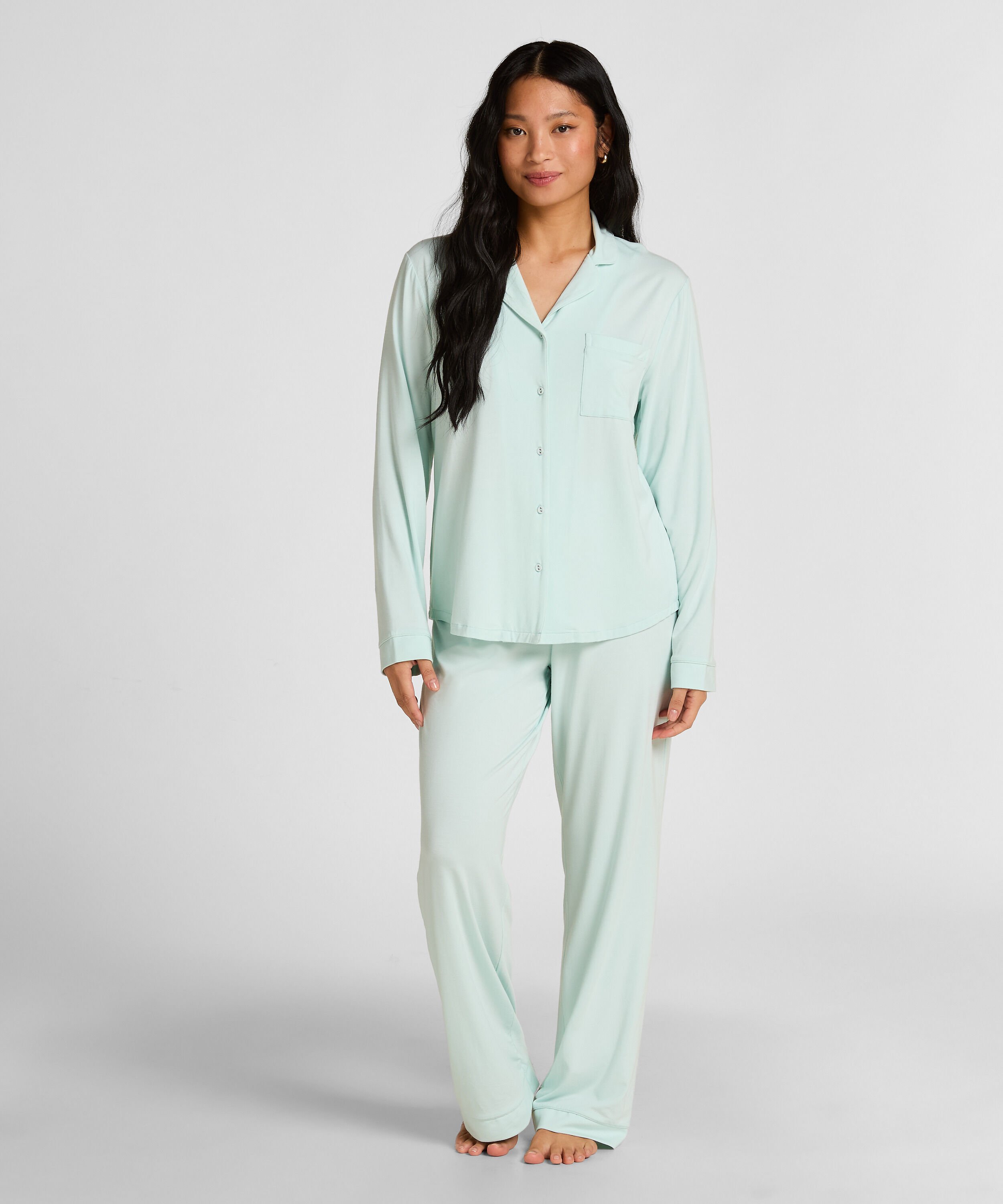 Essential bukser i jerseystoff, Blå Essential bukser i jerseystoff, Blå