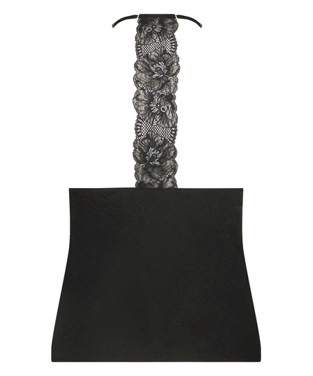 Cami top Satin, Svart