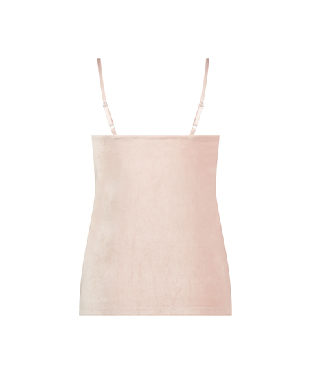 Cami-topp Rib Velours, Rosa