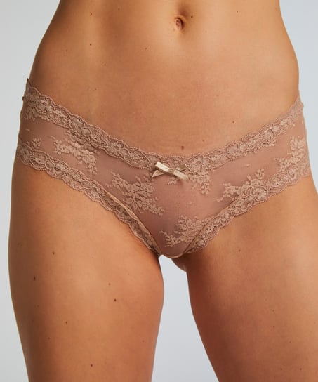 Brasiliansk truse V-shape Mesh, Brun