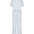 Pyjama Set Cotton Jersey Long, Bl&aring;