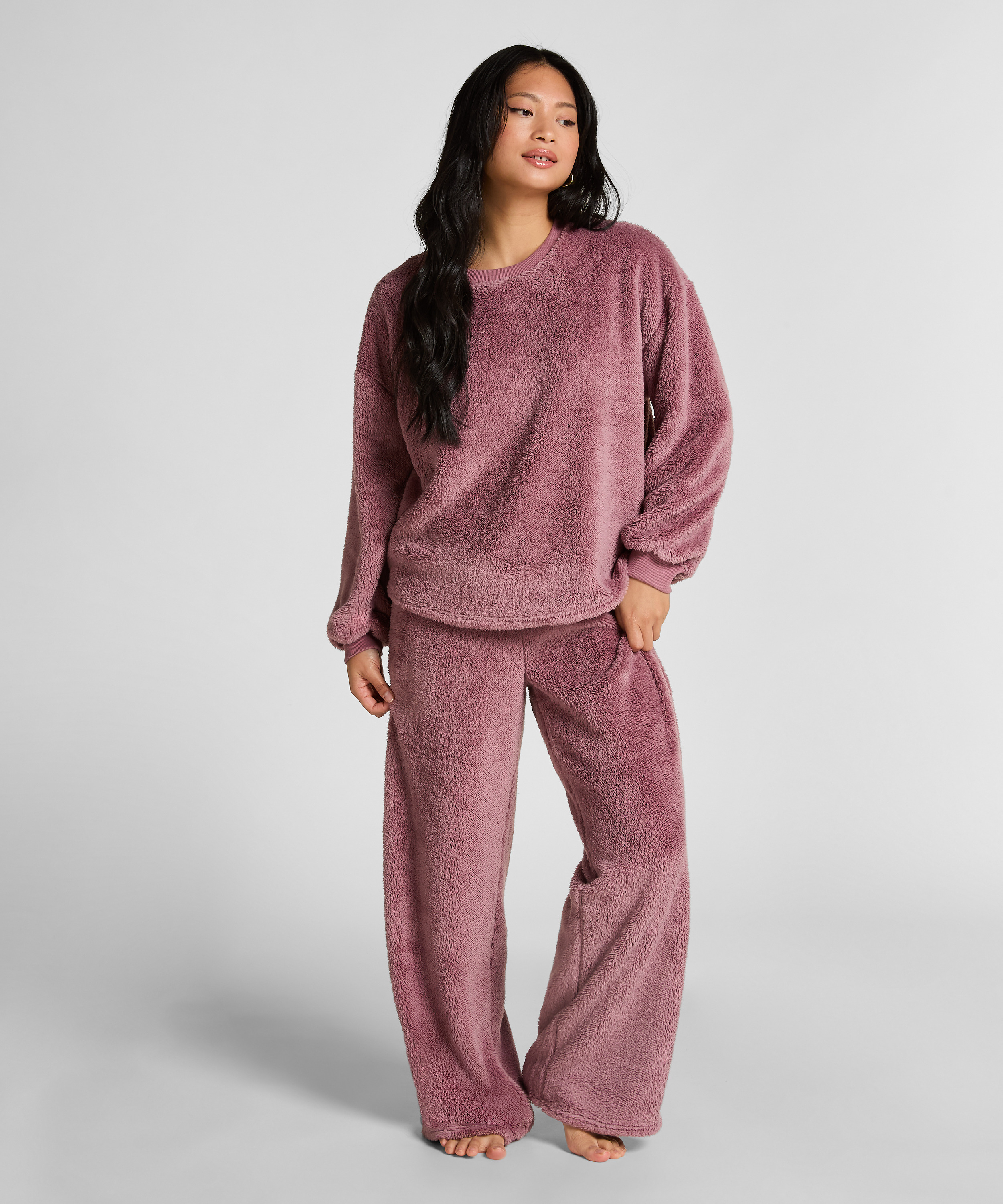 Bukse Fluffy Fleece, Rosa, main