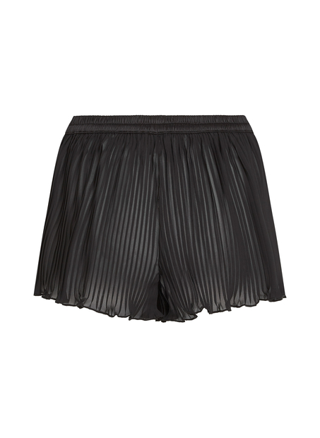 Plisse Short, Svart