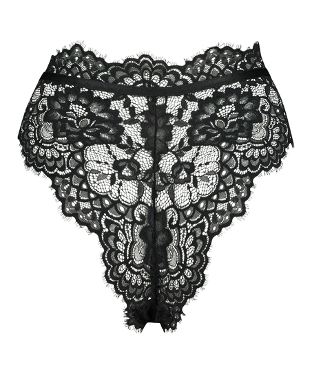 Marilyn high leg brasiliansk truse, Svart