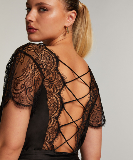 Coco satengkimono, Svart