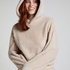Fleece Snuggle hettegenser, Beige