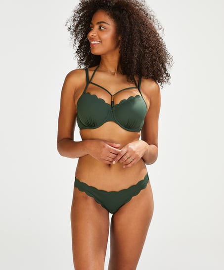 Scallop Glam foret bikinitopp med b&oslash;yle, Gr&oslash;nn