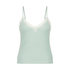 Cami-topp med blonderib, Gr&oslash;nn