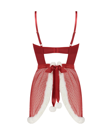 Wired slipdress Sexy Santa, Rød