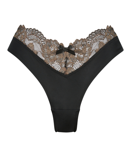 Brasilianske truser med h&oslash;y skj&aelig;ring Lexi, Svart