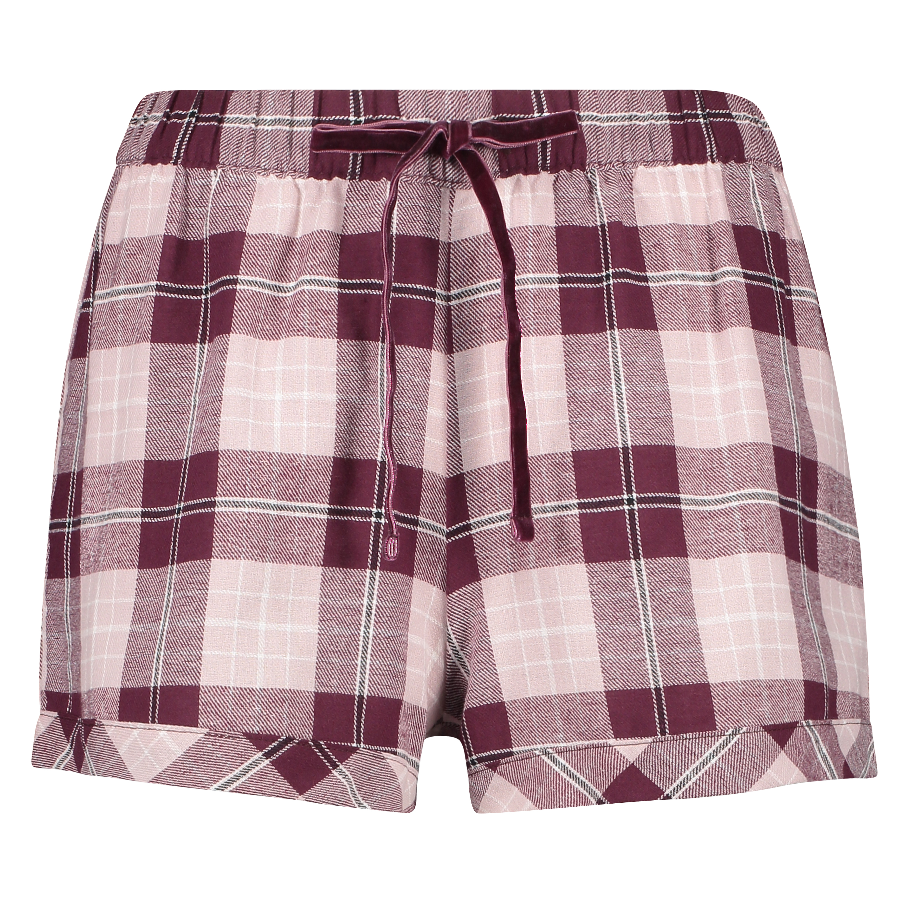 Twill Check shorts, Rød, main