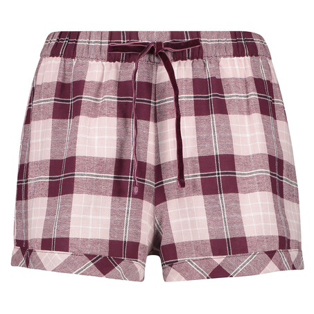 Twill Check shorts, Rød