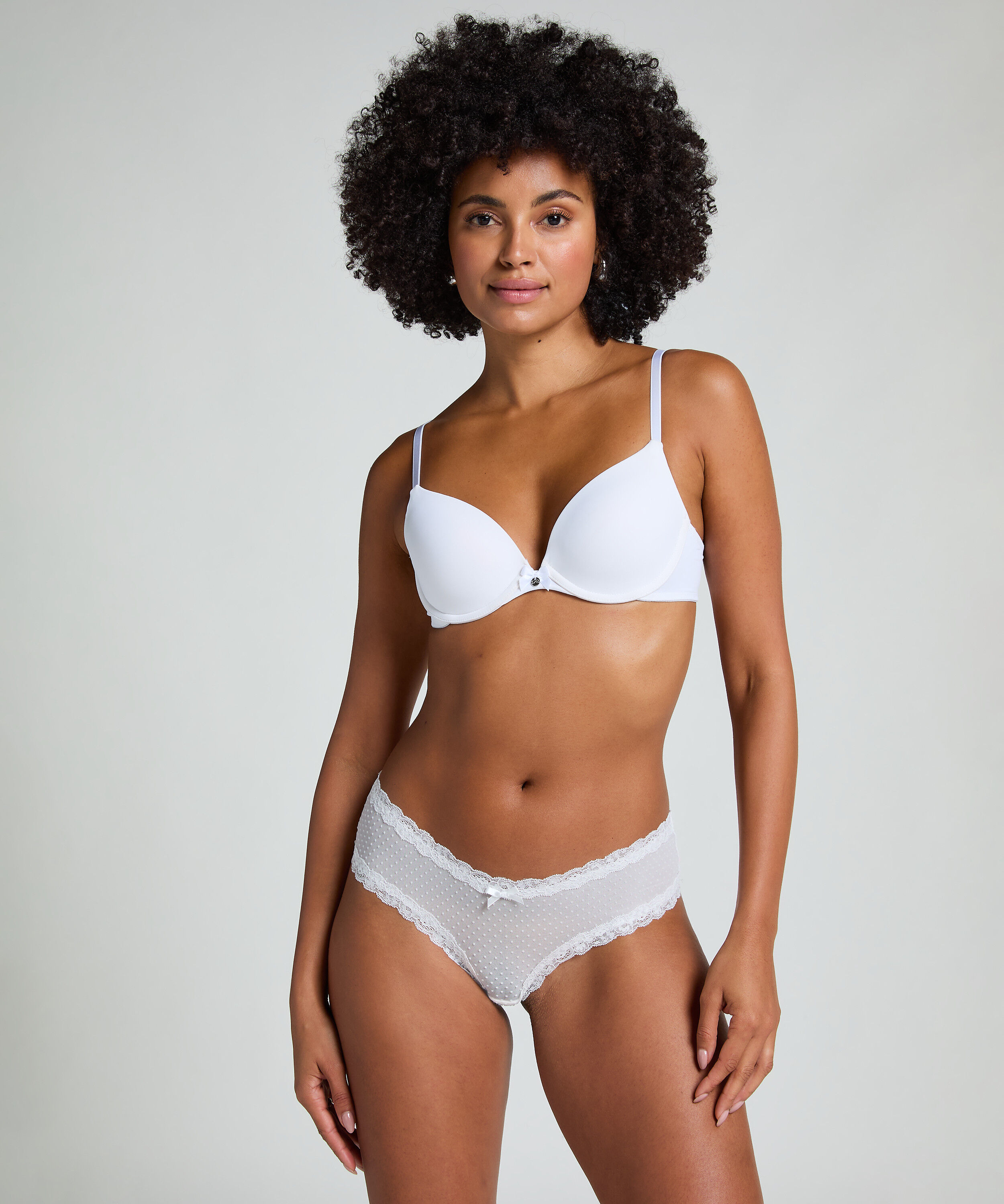 Brasiliansk truse V-shape Mesh, Hvit