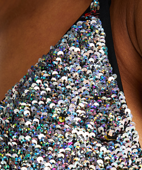 Pride triangle bikinitopp, Svart