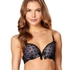 Padded underwired push-up bra Elle, Svart