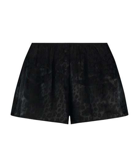 Shorts Leopard, Svart