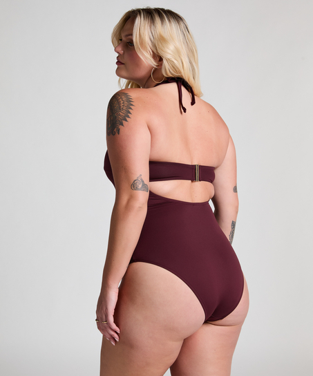 Bandeau-badedrakt i neopren, Lilla