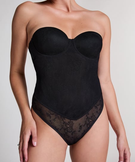 Lace Shaping Body, Svart