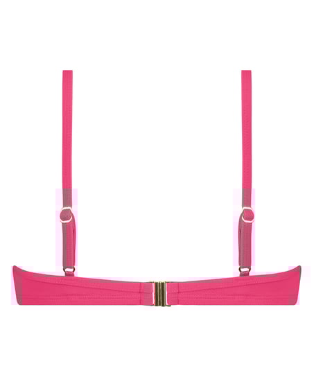 Scallop Polstret bikinitopp med underspiler, Rosa