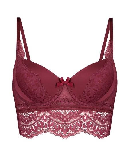 Elise longline polstret spile-BH, R&oslash;d