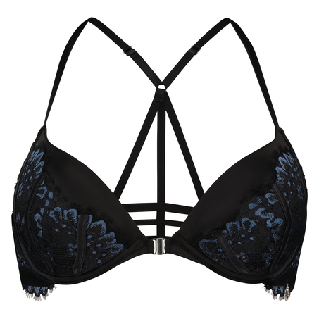 Doutzen Enchanted padded underwired push-up bra, Svart