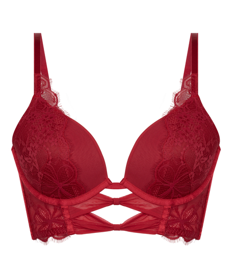 Marianna Push-Up Longline Bra, R&oslash;d