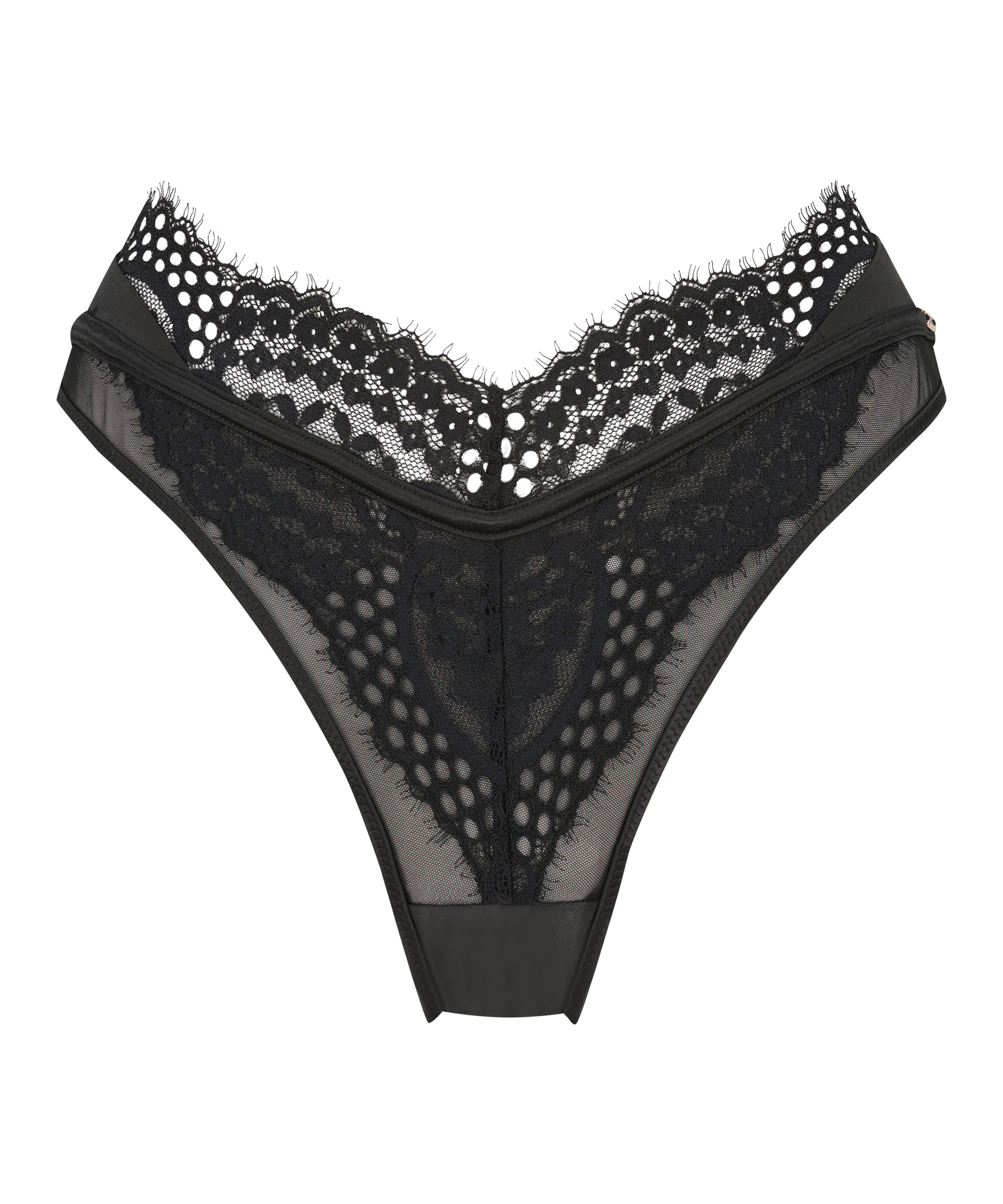 H&oslash;y brasiliansk truse Veronica, Svart, main