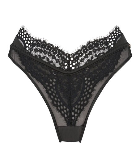 H&oslash;y brasiliansk truse Veronica, Svart