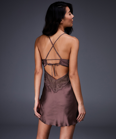 Satin Honey slipkjole, Rosa