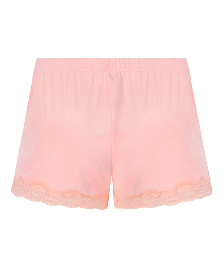 Shorts i blondevelur, Rosa